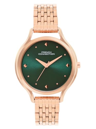 French Connection Honora Green Round Dial Women Analogue Watch - FCN096NRGM