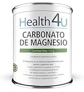 H4U Carbonate de Magnésium 110g en poudre - Supplément pour lutter contre la fatigue et la faiblesse f...