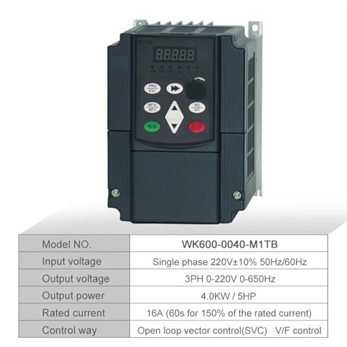 Inversor variable WK600 4kw 220v a 380v de control vectorial para motor AC 2