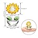 OwnMy Crystal Sunflower with Bud Glass Sunflower Figurine Collectible, Small Sunflower Ornament Paperweight Table Decoration with Gift Box, Glass Bouquet Flowers Centerpieces for Home Decors