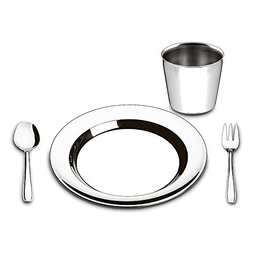 Conjunto Infantil 4 Peças Puppys Brinox Aço Inox