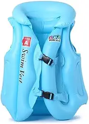 Colete Inflável Infantil 40 cm com Cinto Ajustável – PVC Seguro para Piscina e Praia