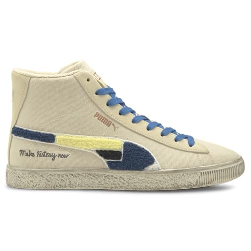 PUMA Kids Boys Clyde Mid X Black Fives Lace Up Sneakers Shoes Casual - Beige