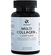 Multi Collagen Complex - 120 Capsules for Men and Women with Type I, II, III, V, X - Hydrolyzed C...