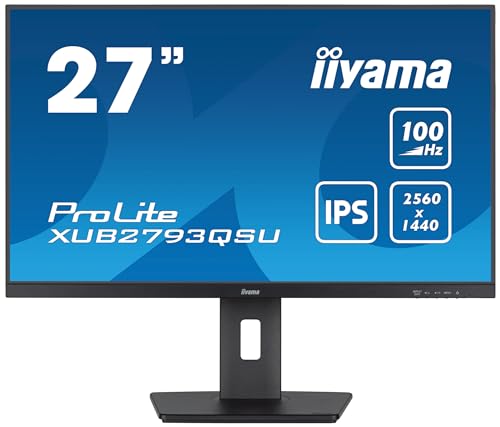 Iiyama Xub2793qsu-B6 27 Panel Ips, 2560x1440100hz Qhd, 1ms Mprt , Freesync, 15cm Regulable En Altura, Pivotante, 250cd M , Hdmi, Displayport, Altavoces, Usb 2x3.2 Iiyama Xub2793qsu-B6 27 Panel Ips, 2560x1440100hz Qhd, 1ms Mprt , Freesync, 15cm Regulable En Altura, Pivotante, 250cd M , Hdmi, Displayport, Altavoces, Usb 2x3.2