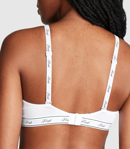 Victoria's Secret Pink Women's Wear Everywhere Push Up Bra, White Logo, 36C - image 2