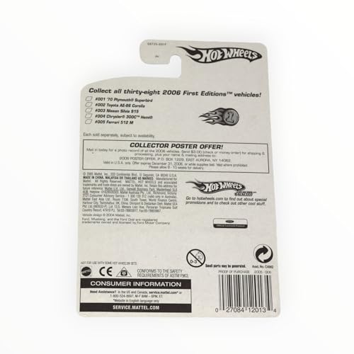 Hot Wheels 2005 Ford Mustang GT Die Cast miniatura 2