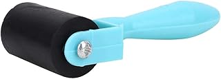 GLOGLOW 3.5cm Rubber Brayer Roller Printmaking Brayer Plastic Handle Ink Painting Art Craft Roller Gluing Stamping Tool Anti Skid(Blue)