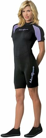 NeoSport Mens and Womens 3mm Short Wetsuit - Scuba Diving, Snorkeling and Water Sports - Comfort, Flexible and Anatomical Fit - Internal Key Pocket and Adjustable Collar