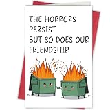 Bablira Funny Friendship Card, Dark Humor Meme Card, Sarcastic Gift for Best Friends, Relatable Humor Encouragement Card