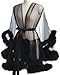 Robes For Women Tulle Robe with Faux Fur Trim, Sexy,Soft and Comfortable,Perfect for Spa Nights and Maternity Photoshoot(US, Alpha, One Size, Regular, Regular, 1, pink)