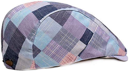 Men's Newsboy Gatsby Hat Vintage Beret Flat Ivy Cabbie Driving Hunting Cap For Boyfriend Gift Multi Color Stripe #TOP5