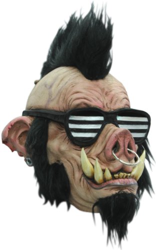 GHOULISH Masque sanglier punk adulte - Coloré - Taille Unique