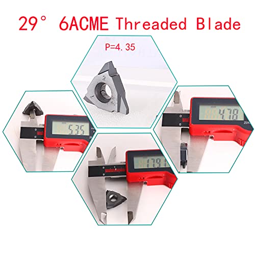 Indexable Thread Tool Acme Threaded Insert Trapezoidal Thread 29Tegree 6Acme Inch Trapezoidal Thread External Thread Turning Tool Ser2020K22-V 1Pcs+22Ver6Acme 2Pcs #TOP2