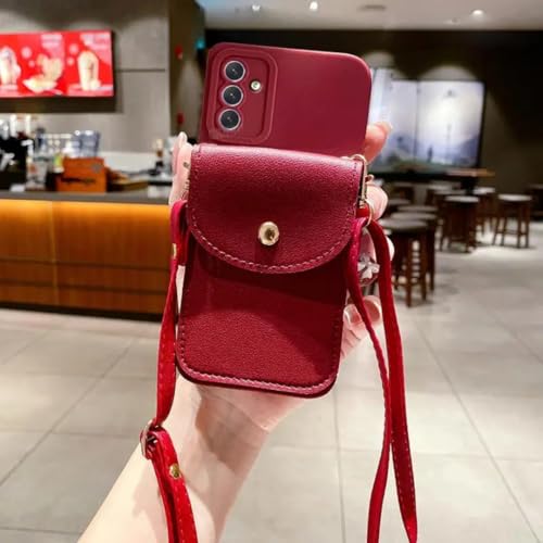 HJZSZX For Samsung A12 (4G 5G) �p �N���X�{�f�B �E�H���b�g �J�[�h�z���_�[ �P�[�X �X�g���b�v �V���R���J�o�[ (For Samsung A12 (4G 5G) �p/���C�����b�h