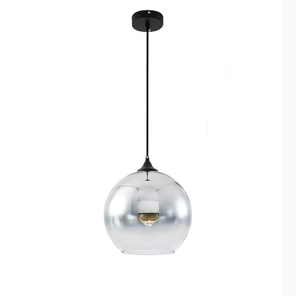 Lámpara colgante de cristal de burbujas ajustable de 20 cm para techos de cocina cromo