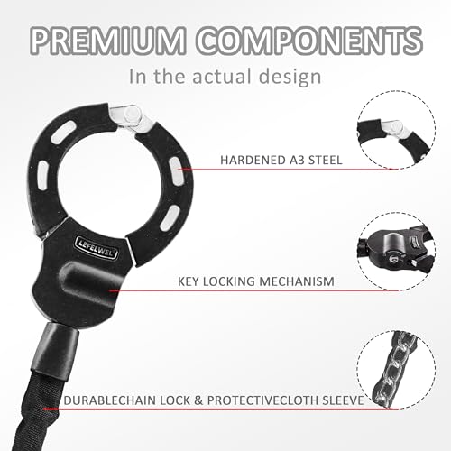 Scooter Locks Anti Theft,Bike Chain Lock,Best Electric Scooter Lock for Segway,Ninebot,Xiaomi, Razor and Bicycle Lock Cable Accessories