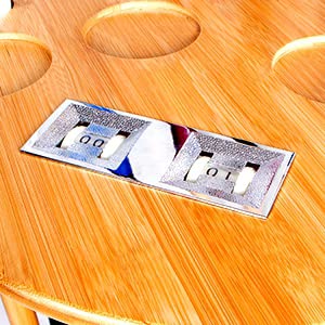 Kmise Pool Stick Holder Floor Stand,8 Cues Billiards Pool Cue Rack, Pool Cue Holder With Billiards Scorer - 100% Bamboowood -Pool Table Stick Holder, Pool Cue Floor Rack For Billiards Room Men Cave #TOP4