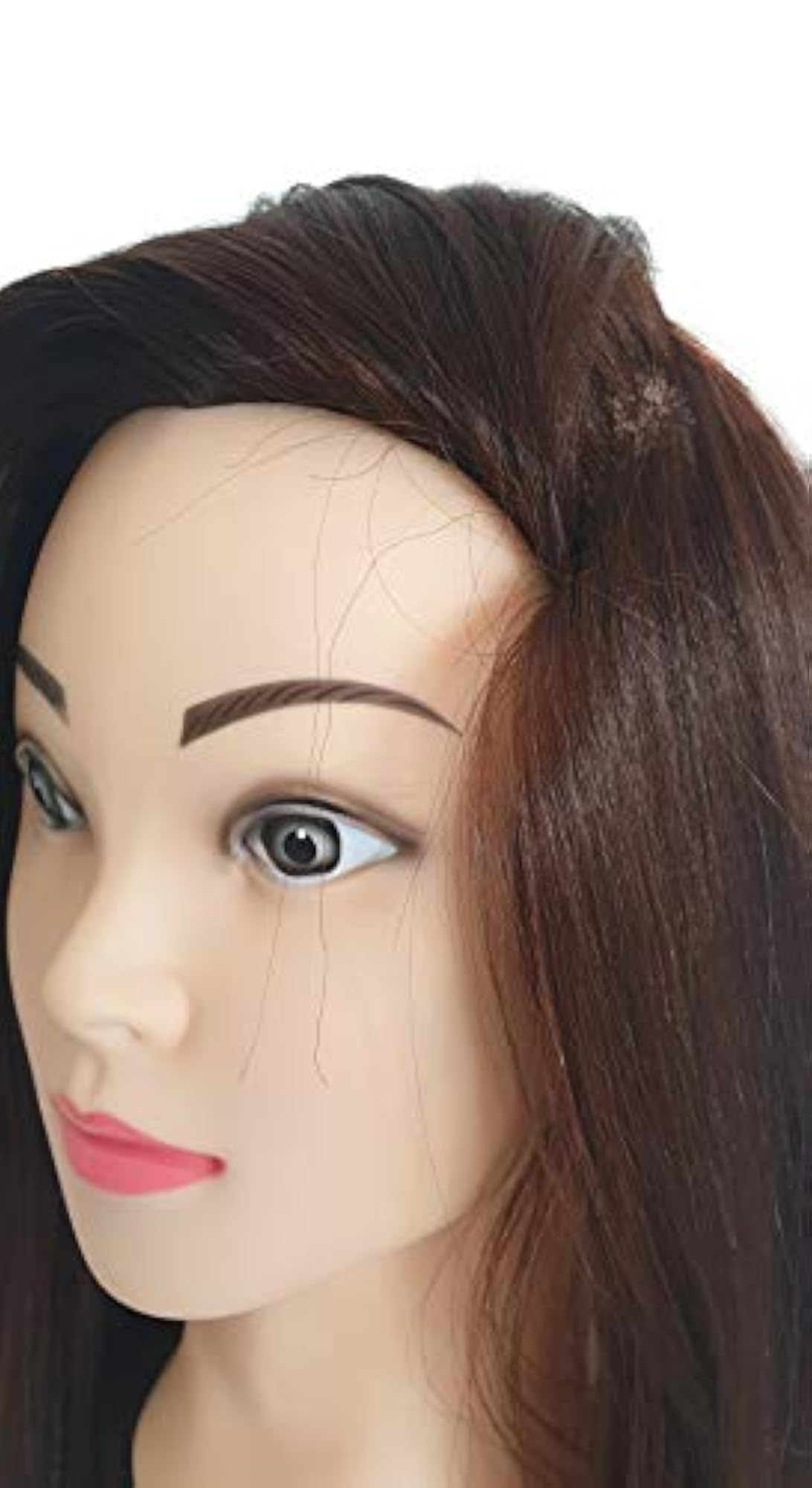 Training Head 22-24'' 100% Human Hair Mannequin Head