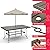 Pamapic Patio Furniture Set, 7 Piece Outdoor Dining Set, Outdoor Wicker Furniture Set with Removable Cushions for Backyard Garden Deck/Iron Slats Table Top (Grey)