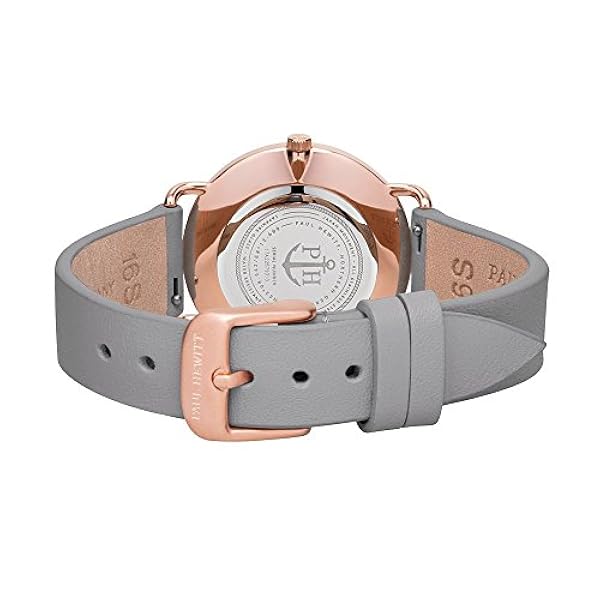 Paul Hewitt Reloj de muñeca para Mujer en Acero Inoxidable Miss Ocean Marble - Reloj de Pulsera de Cuero Color Gris Grafito, Reloj de muñeca para Mujer con Esfera de mármol