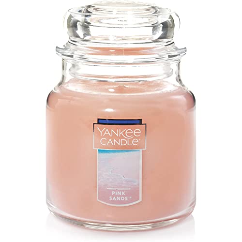 Yankee Candle Pink Sands Scented, Classic 14.5oz Medium Jar Single Wick Candle, Over 65 Hours of Burn Time