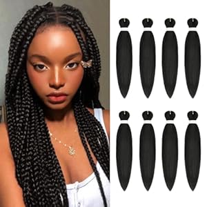 Pre Stretched Braiding Hair 16 Inch...