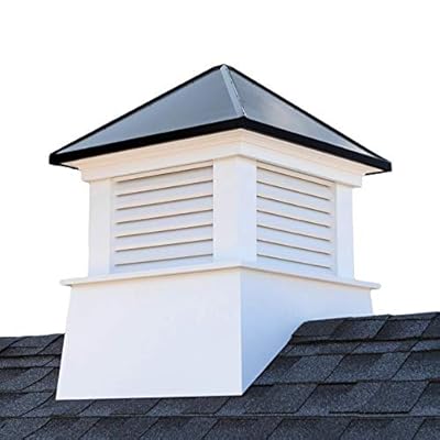 Good Directions 2130MVBLK Manchester Vinyl Black Aluminum Roof 30" x 40" Cupola, 30" Square x 40" high