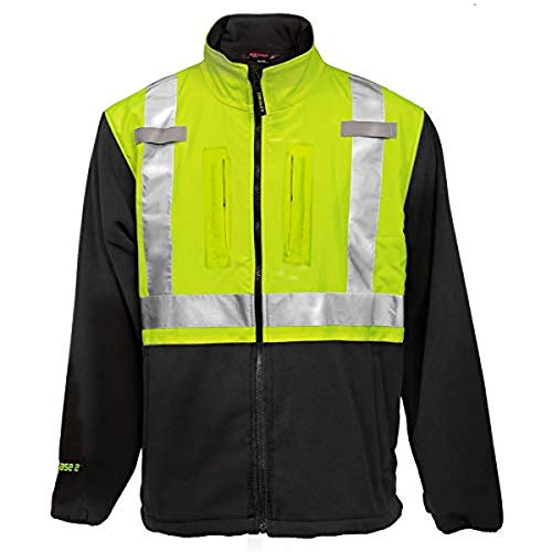 Tingley J73022.XL Phase 2 High-Visibility Fleece Jacket, X-Large, Hi/Vis Yellow