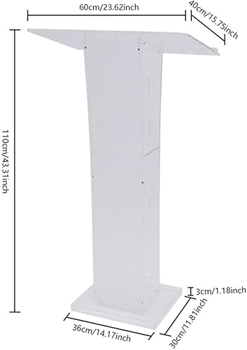 Miniatura 4 de Soporte de podio transparente de acrílico para anfitriona, atril portátil, podio, púlpitos transparentes de acrílico, recepción, recepción, podio,