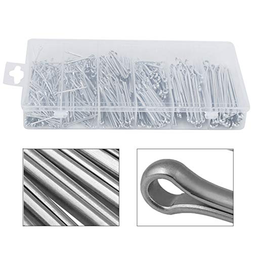WQAZ Viti a esagono Incassato 555pcs Cilter Pin Assortment Kit Assortimento Meccanismi Industriali Elementi di Fissaggio Iron Galvanizzato Split Pins con Custodia Elevata Resistenza e antiruggine
