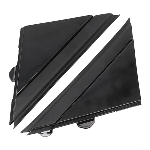 Cubierta de espejo de puerta de coche, tapa de espejo de visión lateral, placa triangular negra brillante, compatible con Fiat 500 2012-2019, repuesto directo, plástico delantero izquierdo y derecho