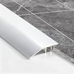 Aluminum Floor Transition Door Threshold Strip, Transition Between Doorway, Door Bars Threshold Strip Threshold, Tile and Laminate Planks, Silver Carpet Door Strips, (0.9mx 4.3cm)
