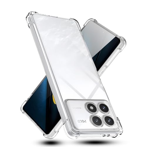 �y�l�������ی�zfor POCO F6 Pro �P�[�X TPU �ϏՌ� �S�ʕی� ���� �X�}�z�P�[�X �Ռ��z�� ���^ �y�ʁA�w��h�~ POCO F6 Pro �J�o�[�i�N���A�j