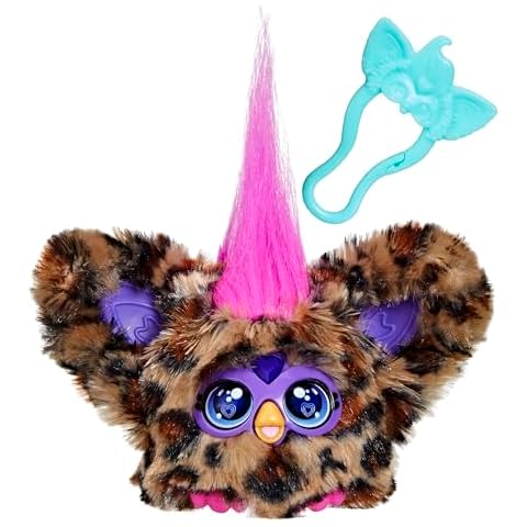 Furby Furblets Chee-Chee Mini Friend, Electronic Plush Toys for Girls & Boys 6+, Cheetah Print, Speaks Furbish & Plays Music, Series 4 Cover