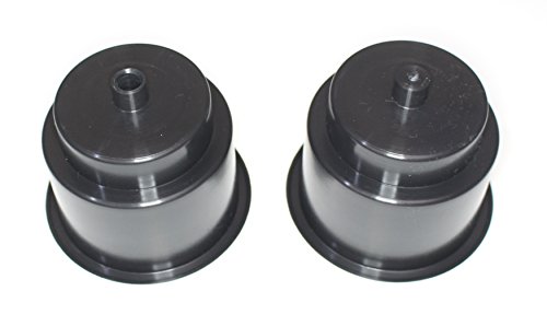Portavasos plástico negro universal con drenaje (2 unidades) miniatura 1