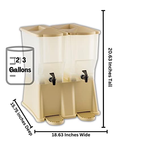 Tablecraft 6 Gal Twin Slimline Beverage Dispneser #TOP1