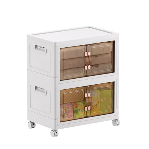 Bac de rangement plastique empilable 63L pour dressing chic - 2