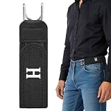 Vicloon Elastyczny pas z metalowym haczykiem, Regulowany pas z metalowym haczykiem i zapięciem na rzep, Unisex, bez klamry, Niewidoczny, wygodny, rozciągliwy, jeden rozmiar