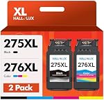 275XL 276XL Remplacement des cartouches d'encre pour Canon 275 276 XL Cartouches d'encre pour Canon Ink PG-275 CL-276 pour Canon PIXMA TR4720 TS3720 TS3520 TS3522 TR4722 TR4723 Imprimante (1 Noir, 1 Trois couleurs)
