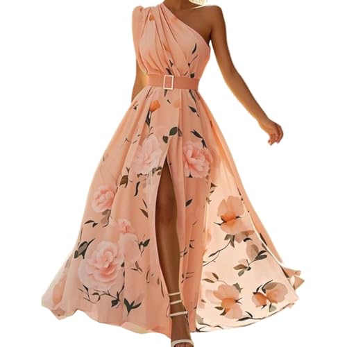 Robe longue tendance à épaules inclinées idéale pour vos soirées d'été et vacances