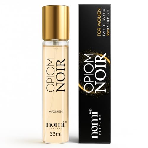 Nomi Perfume für Frauen, 33 ml, (OPIOM NOIR) Eau de Parfum mit 20% Duftölen, Flakon für Handtasche & unterwegs, Lang anhaltender