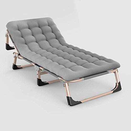 Chaise Longue de Jardin Inclinable Gravité Zéro Gris avec Coussin