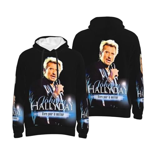 Photo de Joh*n$ny Classic Logo Noir Sweat Ha$lly*Day Sweat-Shirt À Capuche pour Homme Hoodie Pullover Hoody Manches Longues Pull Sport Casual Tops