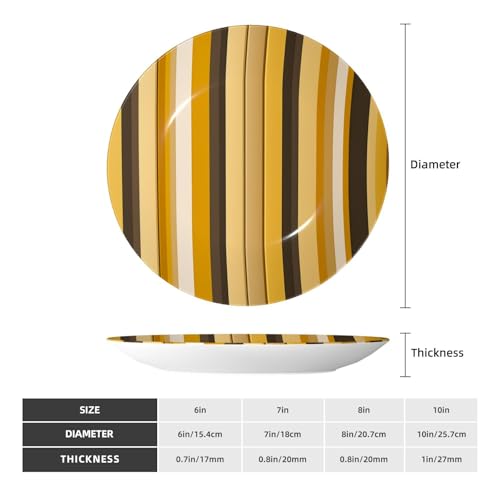 Assiette décorative en porcelaine 20,3 cm avec support de présentation