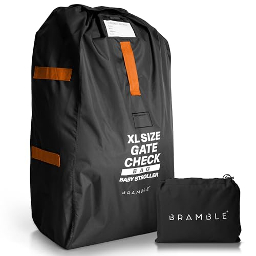 Bramble - Bolsa XL para Cochecito de avión - Bolsa Extragrande para Cochecito de bebé - Funda Impermeable para Carrito Doble para Control de Puerta (Negro)