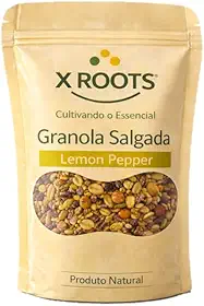 Granola Salgada Lemon Pepper | Mix Crocante com Toque Cítrico e Especiarias | Ideal para Saladas, Sopas e Pratos Gourmet - 500gr - X Roots