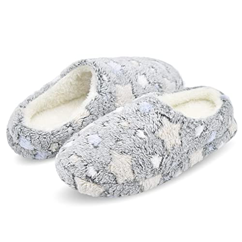 Panda Bros Women's Memory Foam Slippers Comfort Plush Fleece Lined House Shoes for Indoor & Outdoor