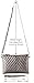 B BRENTANO Chevron Embroidered Crossbody Clutch Bag Pouch with Removable Wristlet & Adjustable Shoulder Strap (Pewter)