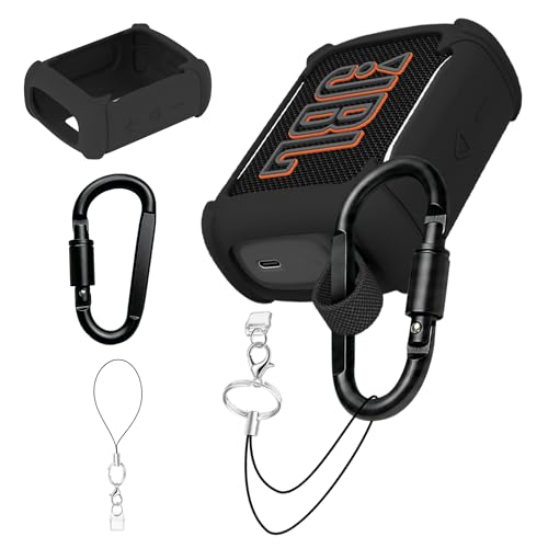 (3 in 1) Orzero Silicone Cover Compatible for JBL Go 5 Waterproof Bluetooth Speaker, Lanyard Dust...